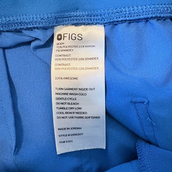 Figs Woman’s Zamora Jogger Scrub Pants - Royal Blue - Picture 3 of 4